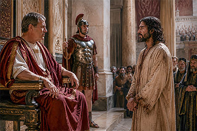 Jesus appears before Pilate